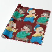 Kinder jagen Geschenkpapier (Ungerollt)