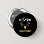 Kinder jagen Hirschjäger T-Shirt-Geschenk Button (Vorne & Hinten)
