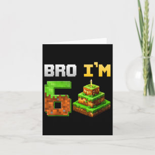 Kinder jagen ihr 6. Geburtstag Bro Spiel Pixel 6 J Karte