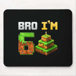 Kinder jagen ihr 6. Geburtstag Bro Spiel Pixel 6 J Mousepad