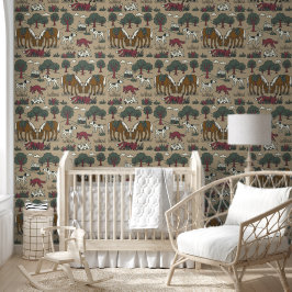 Kinder Jagen Klub Folkart Handgezogener Doodle Hun Tapete