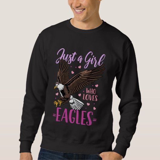 Kinder jagen nur ein Mädchen Adler Sweatshirt (Vorderseite)
