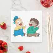 Kinder jagen Servietten (Beispiel)