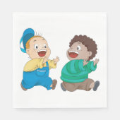 Kinder jagen Servietten (Vorderseite)