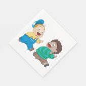 Kinder jagen Servietten (Ecke)
