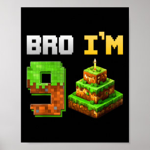 Kinder jagen sich ihr 9. Geburtstag Bro Spiel Pixe Poster