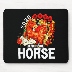 Kinder Jahr des Pferdes 2026 Chinesisches Neujahr Mousepad