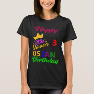 Kinder Januar Mädchen Geburtstag 5. Januar 3. Janu T-Shirt