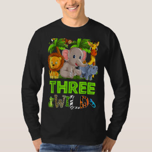 Kinder je Wild Drei 3 Geburtstage alt Geburtstagsz T-Shirt