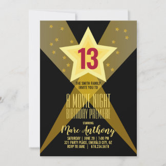 Kinder JEDES ALTER HOLLYWOOD BIRTHDAY Filmabend Einladung