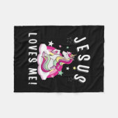 Kinder Jesus Liebe Ich Christliche Mädchen Einhorn Fleecedecke (Vorderseite (Horizontal))