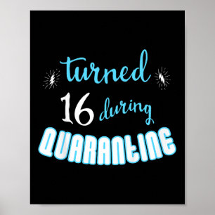 Kinder Jugendliche 16. Geburtstag Funny Quarantine Poster