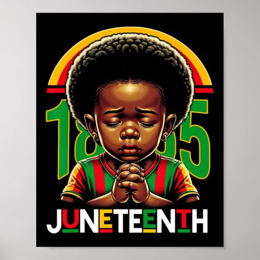 Kinder Juneteenth Prinz 1865 Schwarze Geschichte M Poster (Vorne)