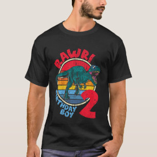 Kinder Junge 2. Geburtstag I Rawr Tyrannosaurus Re T-Shirt