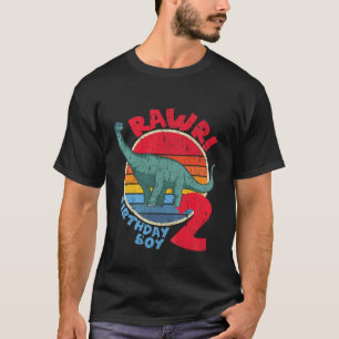 Kinder Junge 2Nd Geburtstag I Rawr! Brachiosaurus T-Shirt