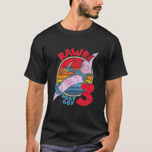 Kinder Junge 3. Geburtstag I Rawr! Pterodactylus I T-Shirt
