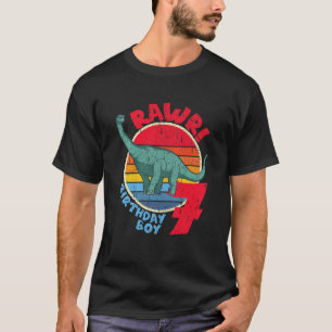 Kinder Junge 7. Geburtstag I Rawr! Brachiosaurus I T-Shirt