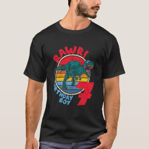 Kinder Junge 7. Geburtstag I Rawr Tyrannosaurus Re T-Shirt