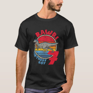 Kinder Junge 7. Geburtstag I Rawr! Velociraptor I T-Shirt