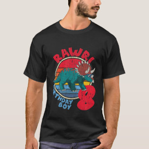 Kinder Junge 8. Geburtstag I Rawr! Triceratops I F T-Shirt