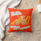 Kinder Junge graben orange & gelb Kissen (Decke)