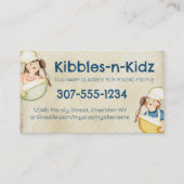 Kinder Junge Mädchen Kochkurs kulinarisch Visitenkarte (Vorderseite)