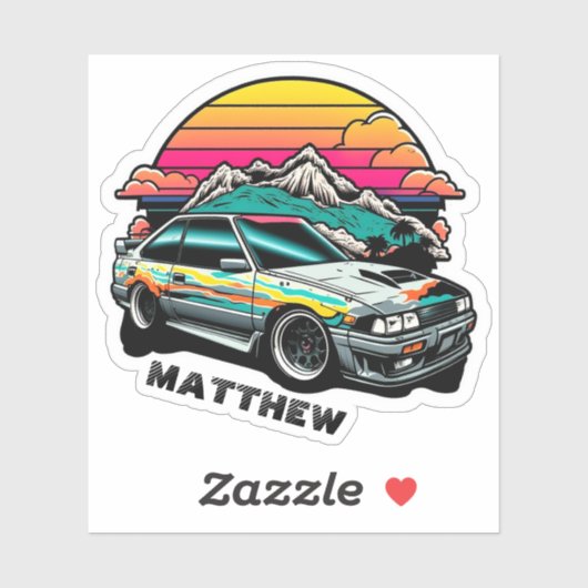 Kinder Junge Racer extreme Abenteuer. Japan Auto-J Aufkleber (Blatt)