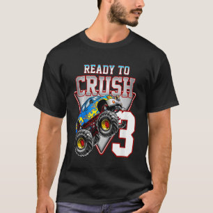 Kinder Jungen 2. Geburtstag Monster Truck Geburtst T-Shirt