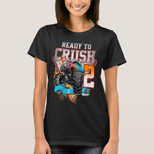 Kinder Jungen 2. Geburtstag Monster Truck Geburtst T-Shirt