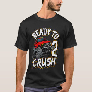 Kinder Jungen 2. Geburtstag Monster Truck Geburtst T-Shirt