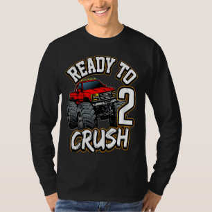 Kinder Jungen 2. Geburtstag Monster Truck Geburtst T-Shirt