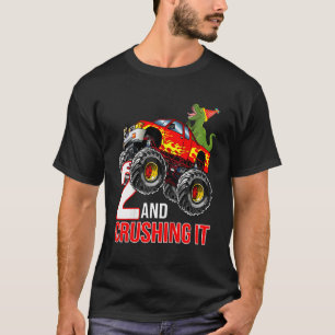 Kinder Jungen 2. Geburtstag Monster Truck Geburtst T-Shirt