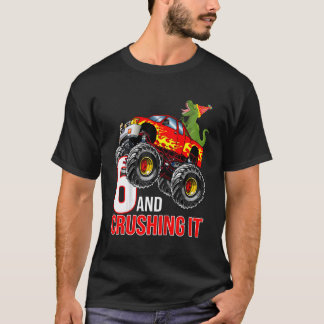 Kinder Jungen 6. Geburtstag Monster Truck Geburtst T-Shirt