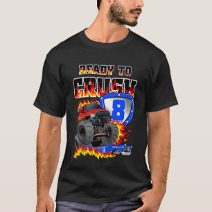 Kinder Jungen 8. Geburtstag Monster Truck Geburtst T-Shirt