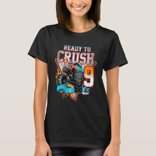 Kinder Jungen 9. Geburtstag Monster Truck Geburtst T-Shirt
