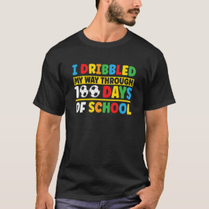Kinder Jungen Fußball hat mir 100 Tage lang den We T-Shirt