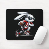 Kinder Jungen glücklich Ostern Bunny Playing Fußba Mousepad (Mit Mouse)