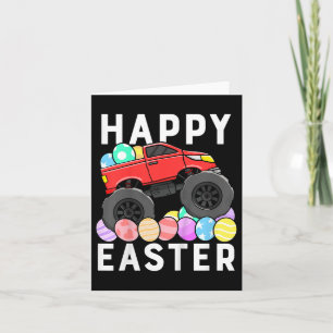 Kinder Jungen glückliche Ostermonster LKW Ostereie Karte