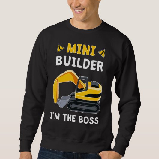 Kinder Jungen Kleinkind Mini-Builder Ich bin die B Sweatshirt (Vorderseite)