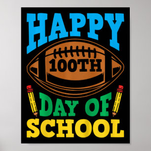 Kinder Jungen Mädchen 100 Tage der Schule glücklic Poster