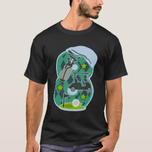 Kinder Jungen Mädchen 8. Geburtstag Golf Lover 8 A T-Shirt