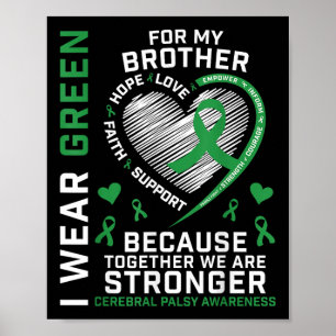 Kinder Jungen Mädchen Grüne Geschenke Bruder Cereb Poster