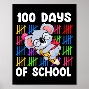 Kinder Jungen Mädchen Niedlich Koala Stift 100 Tag Poster