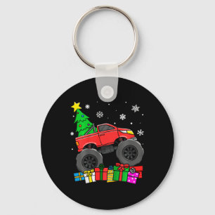 Kinder Jungen Monster Truck Weihnachtsbaum Schneef Schlüsselanhänger