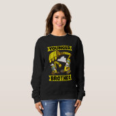 Kinder jüngerer Bruder 2023 Bagger Baggermaschine Sweatshirt (Vorne ganz)
