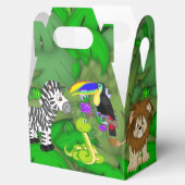Kinder Jungle Tiere Geburtstagsparty Gefälligkeits Geschenkschachtel (Geöffnet)