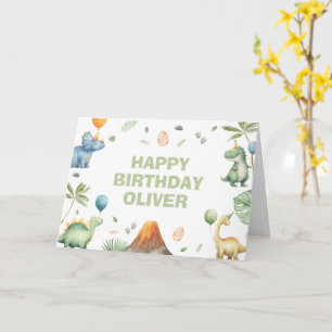 Kinder Jurassic Dino Dinosaur Personal Geburtstag Karte