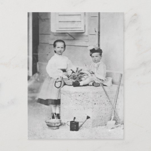 Kinder Kaiserin Elisabeth, Gisela & Rudolf Postkarte (Vorderseite)