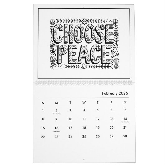 Kinder - Kalender mit Inspirationsfarben (Feb 2026)