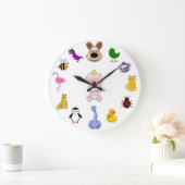 KINDER KARTOONZEICHEN - GROSSE KLOCKE GROßE WANDUHR (Zuhause)